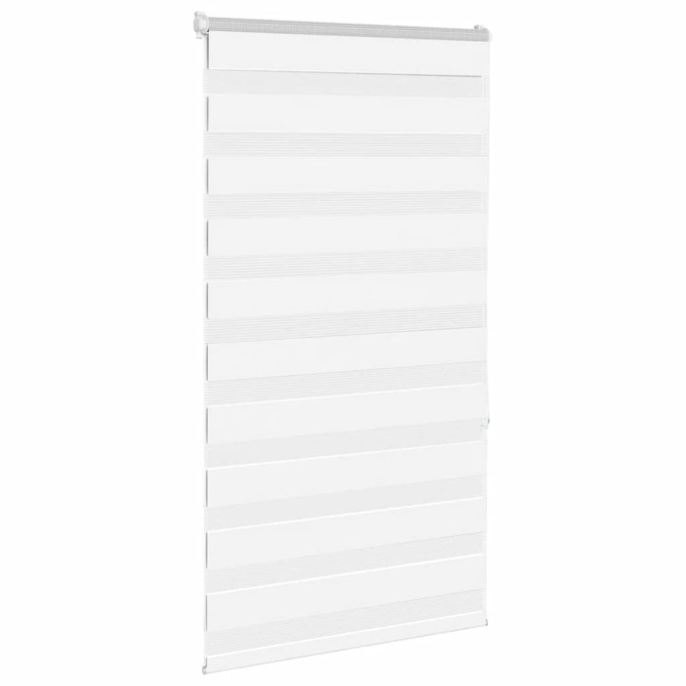 Vidaxl Zebra Roller Blind 85x150 cm Staubbreite 80,9 cm Polyester Weiß