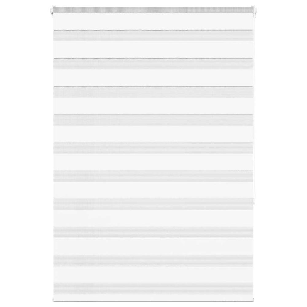 Vidaxl Zebra Roller Blind 105x150 cm Staubbreite 100,9 cm Polyester weiß