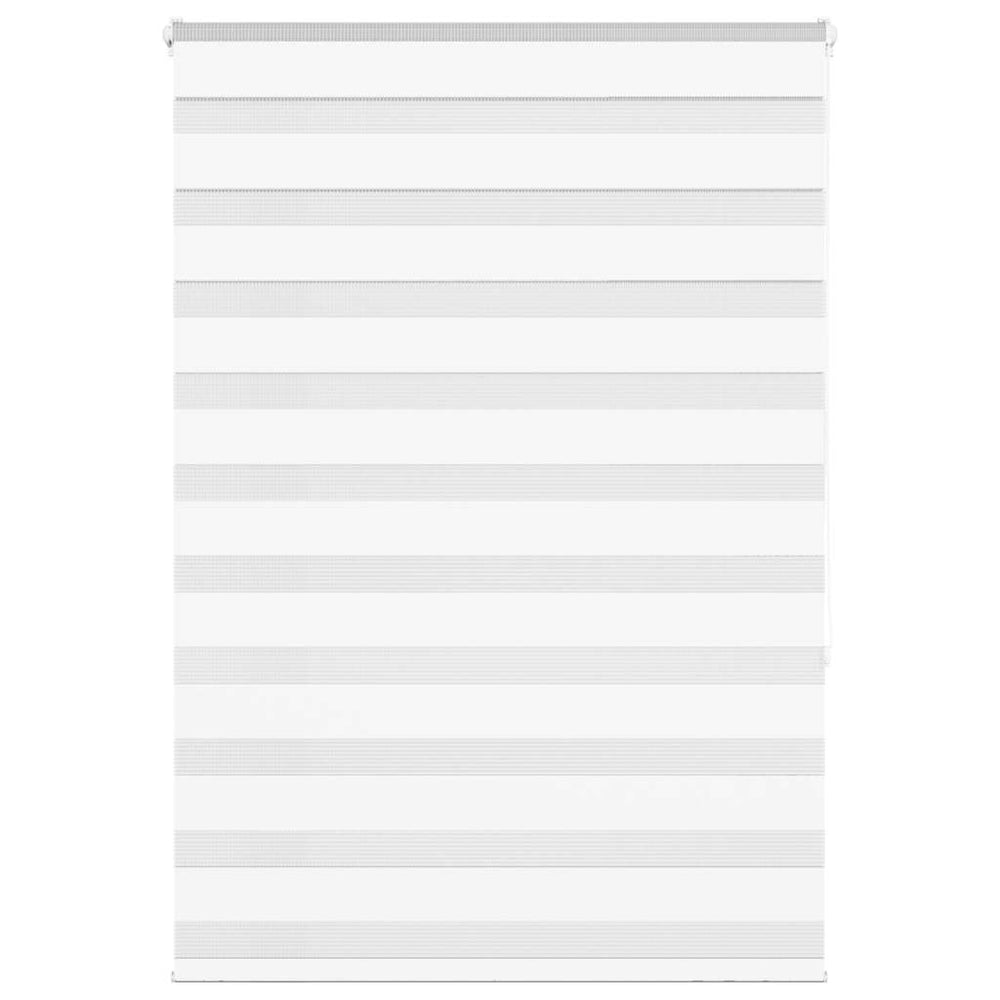 Vidaxl Zebra Roller Blind 115x150 cm ancho de polvo 110.9 cm de poliéster blanco