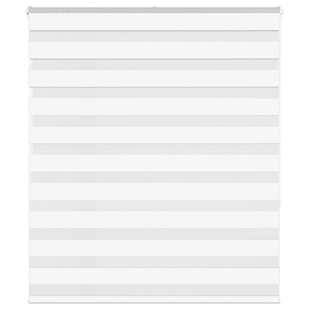 Vidaxl Zebra Roller Blind 130x150 CM Ancho de polvo de 125.9 cm de poliéster blanco