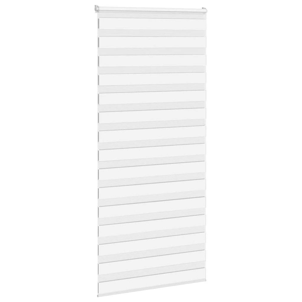 Vidaxl zebra roller blind 115x200 cm fabric width 110.9 cm polyester white