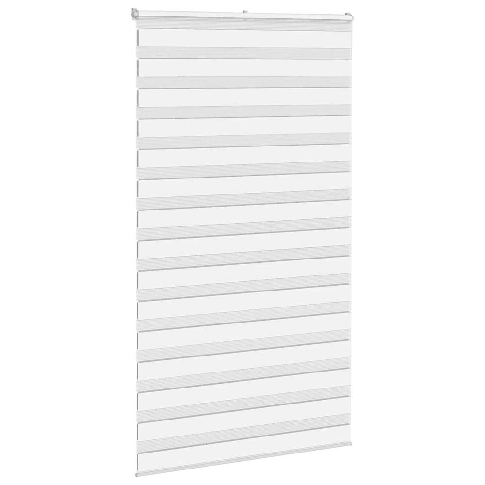 Vidaxl Zebra Roller Blind 130x200 cm Stoffbredde 125,9 cm Polyester hvit
