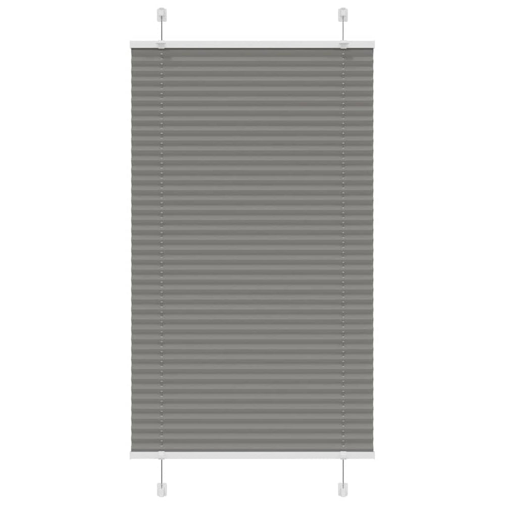 Vidaxl pleated roller blind 75x100 cm fabric width 74.4 cm anthracite