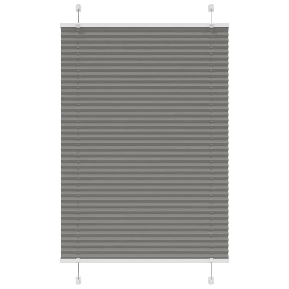 Vidaxl pleated roller blind 90x100 cm fabric width 89.4 cm anthracite