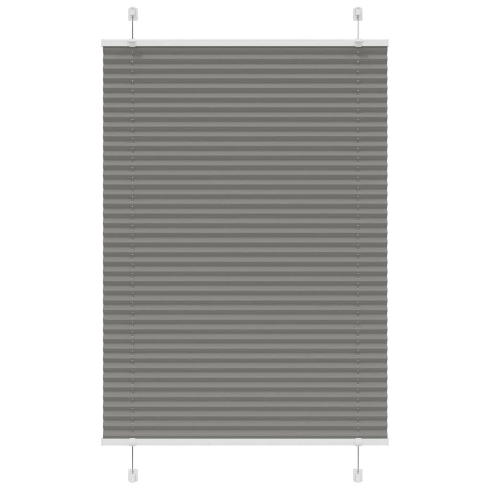 Vidaxl pleated roller blind 95x100 cm fabric width 94.4 cm anthracite