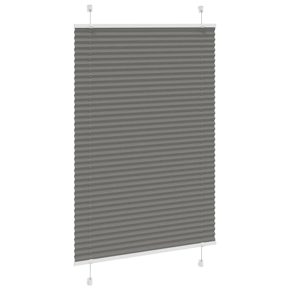 Vidaxl pleated roller blind 100x100 cm fabric width 99.4 cm anthracite