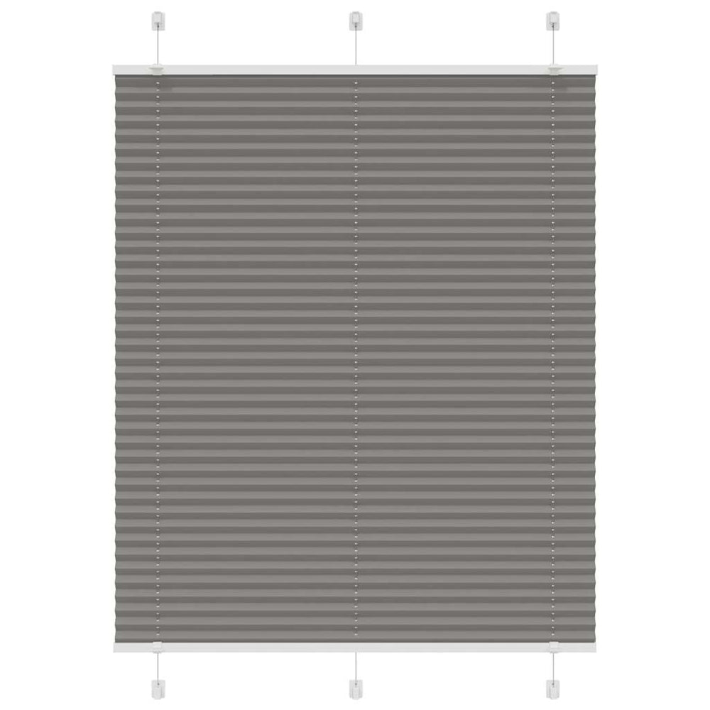 Vidaxl pleated roller blind 110x100 cm fabric width 109.4 cm anthracite
