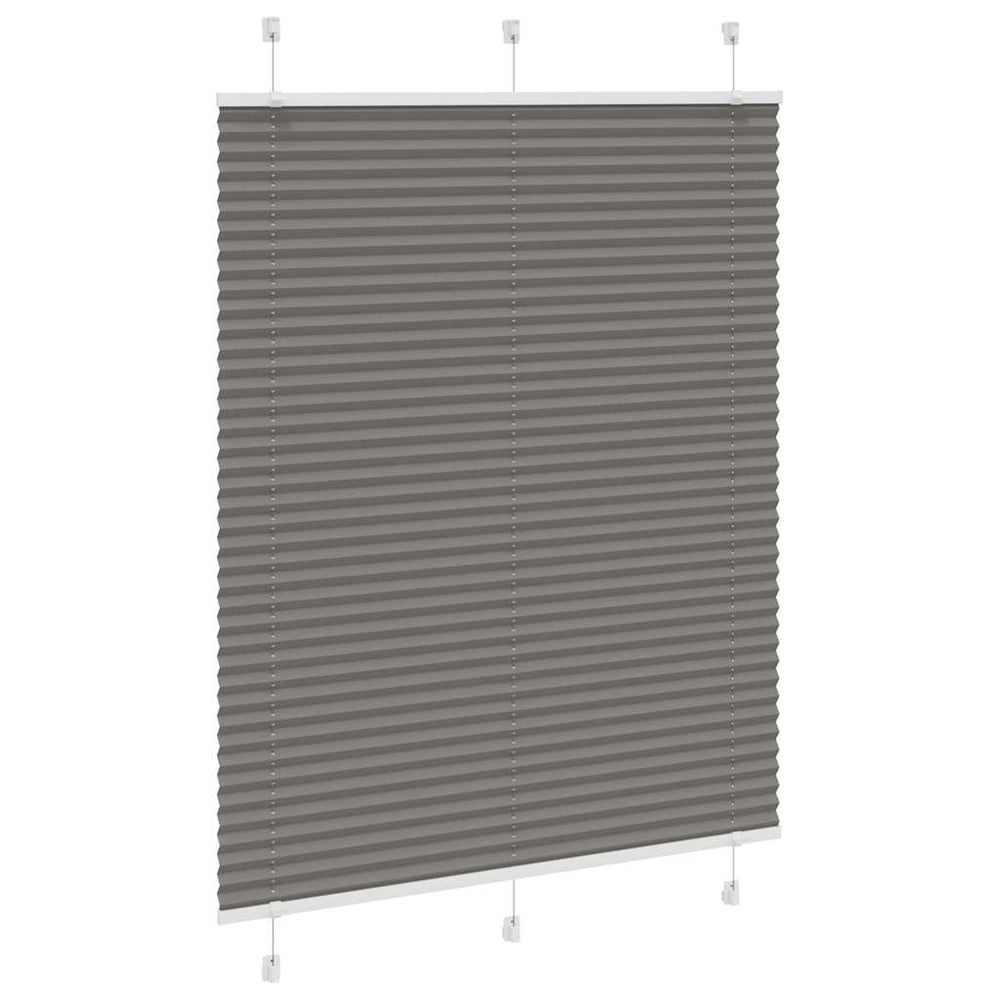 Vidaxl pleated roller blind 110x100 cm fabric width 109.4 cm anthracite