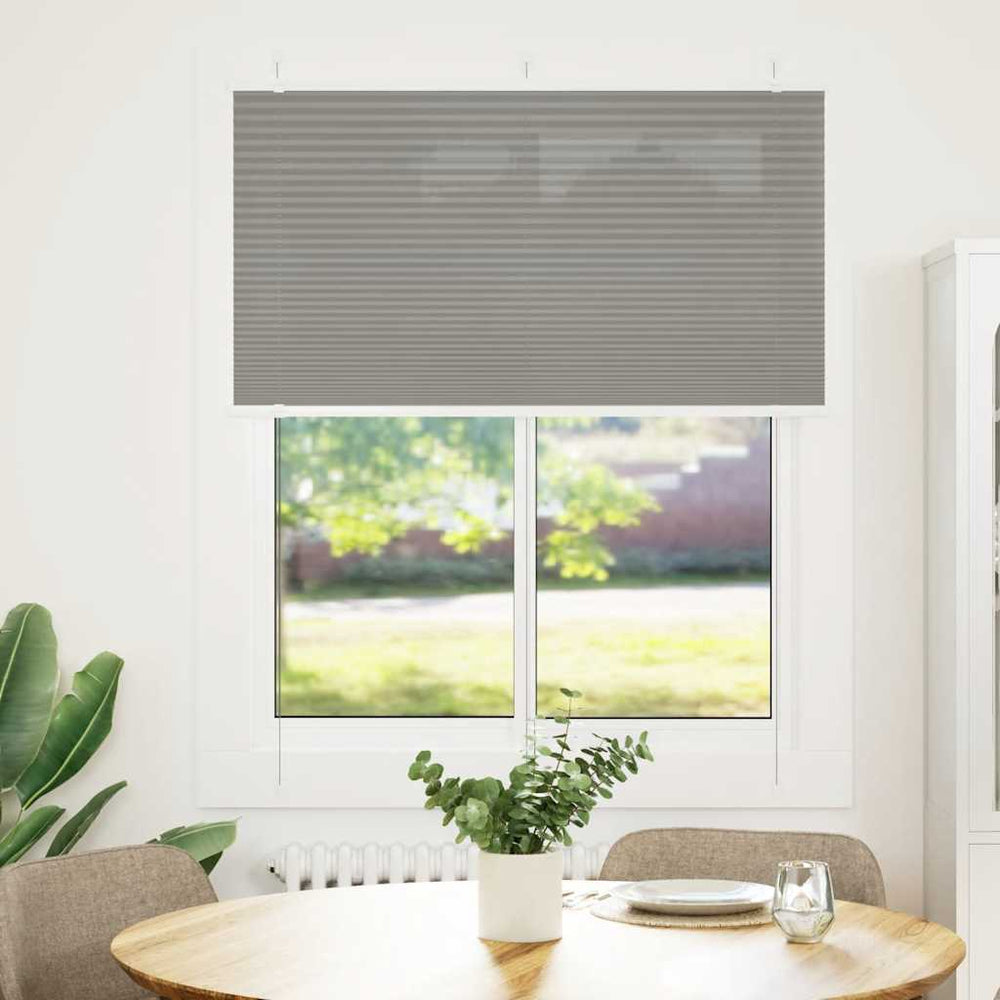 Vidaxl pleated roller blind 110x100 cm fabric width 109.4 cm anthracite