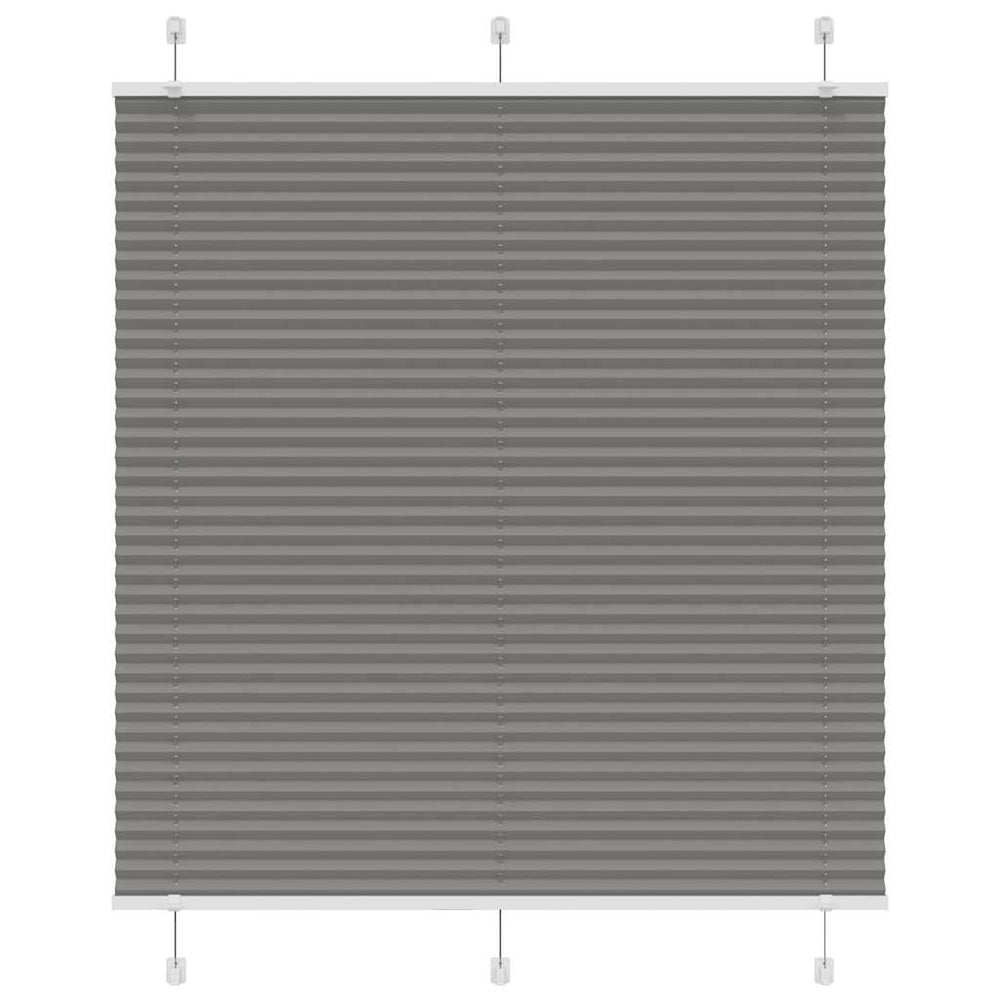 Vidaxl pleated roller blind 115x100 cm fabric width 114.4 cm anthracite