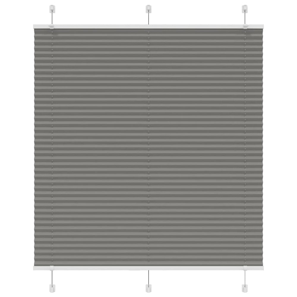 Vidaxl pleated roller blind 120x100 cm fabric width 119.4 cm anthracite