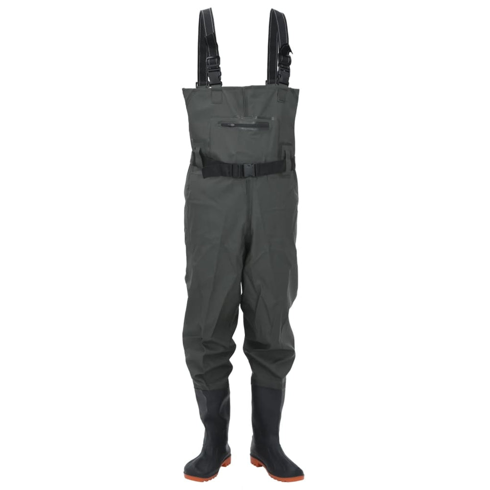 Vidaxl waadpak avec bottes et taille de ceinture 38 vert foncé