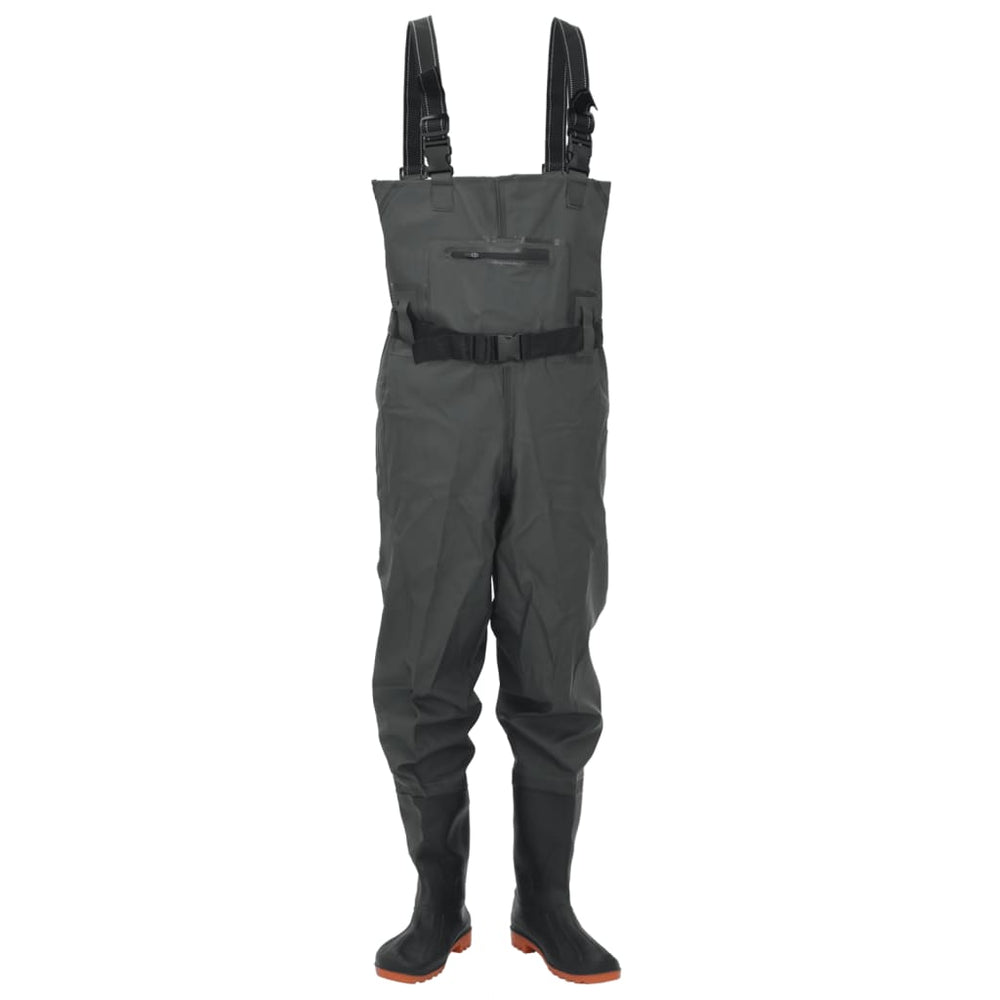 Vidaxl waadpak avec bottes et taille de ceinture 44 vert foncé