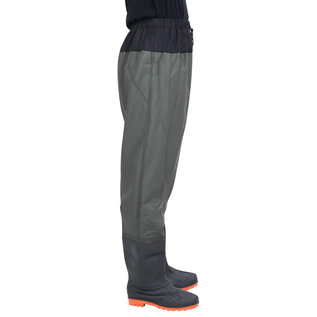 Vidaxl waders with boots size 42 dark green