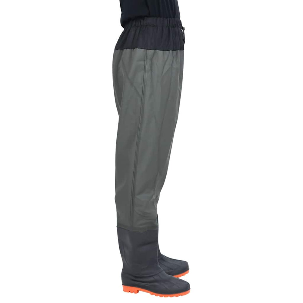 Vidaxl waders with boots size 43 dark green