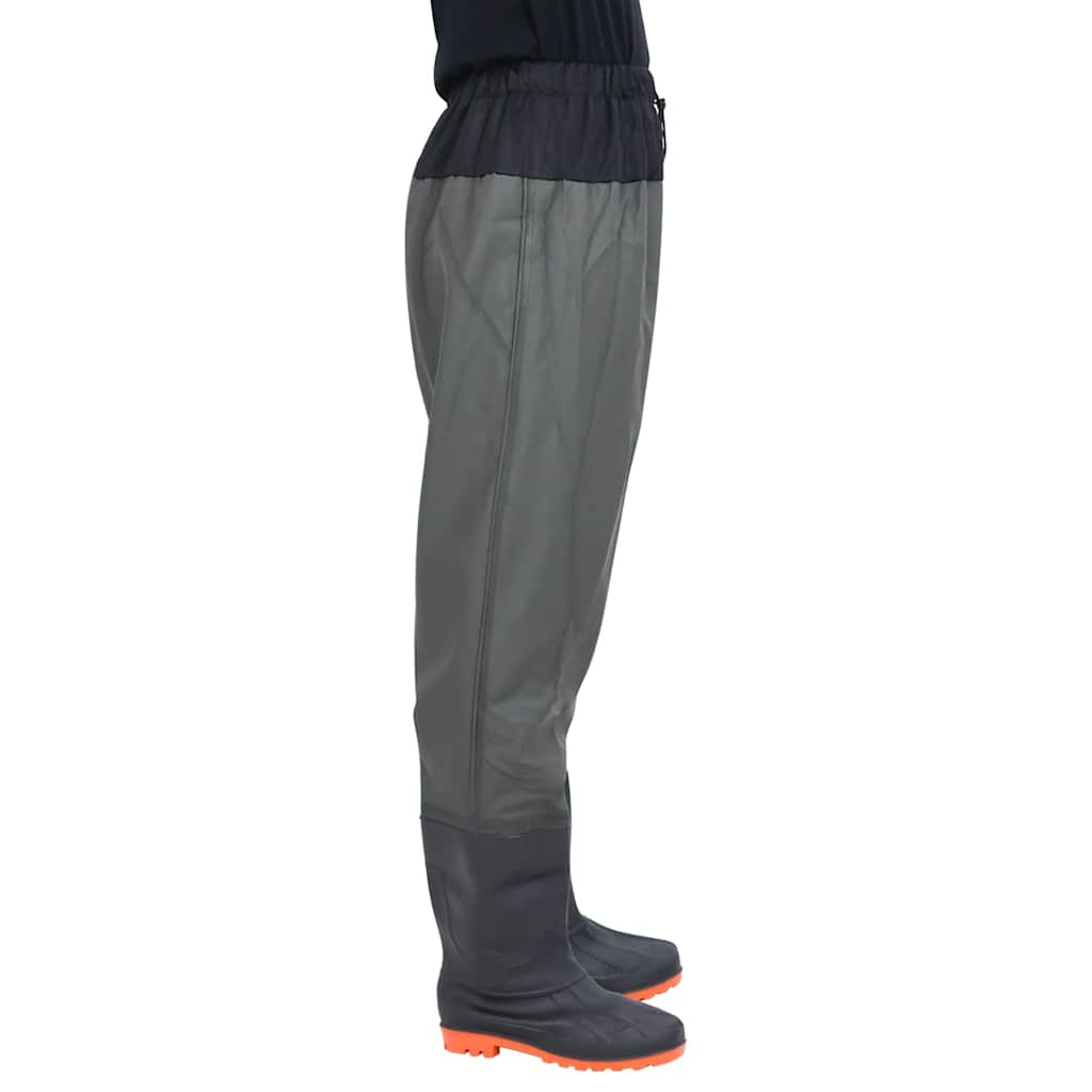 Vidaxl waders with boots size 43 dark green