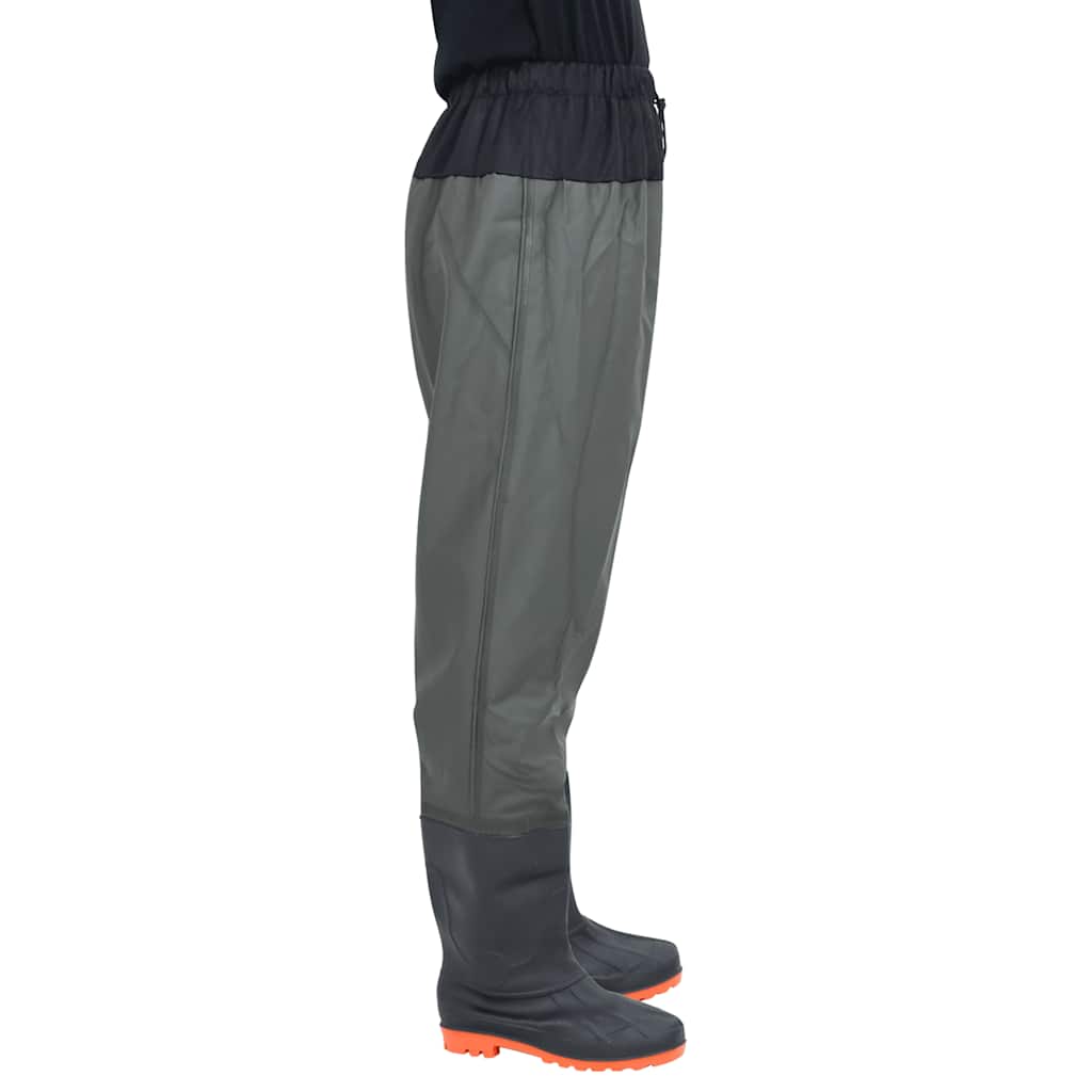 Vidaxl waders with boots size 46 dark green