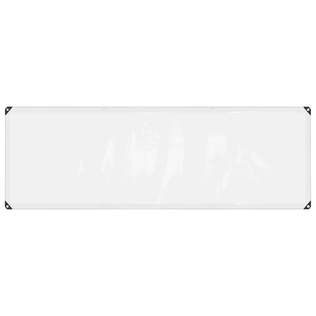 Vidaxl Transparent Tarpaulin with Eyelets 1x3 m Polyethylene
