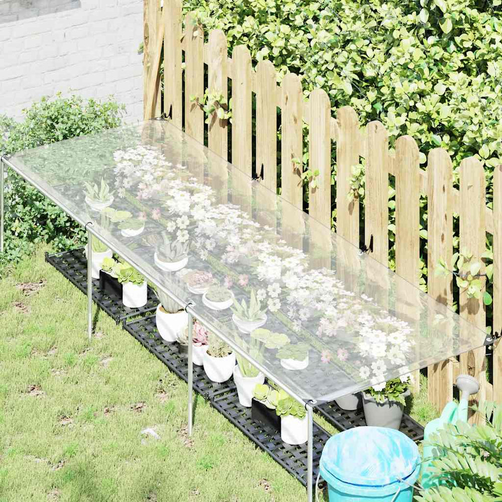 Vidaxl Transparent Tarpaulin with Eyelets 1x3 m Polyethylene