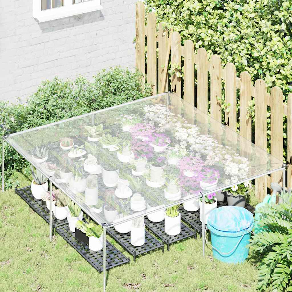 Vidaxl transparent tarpaulin with eyelets 2x2 m polyethylene