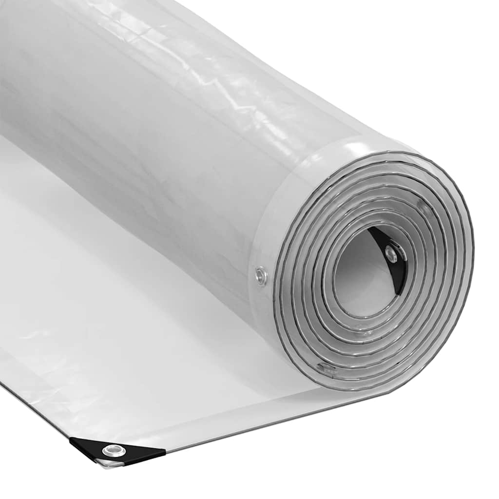 Vidaxx transparent tarpaulin with grommets 4x12 m polyethylene