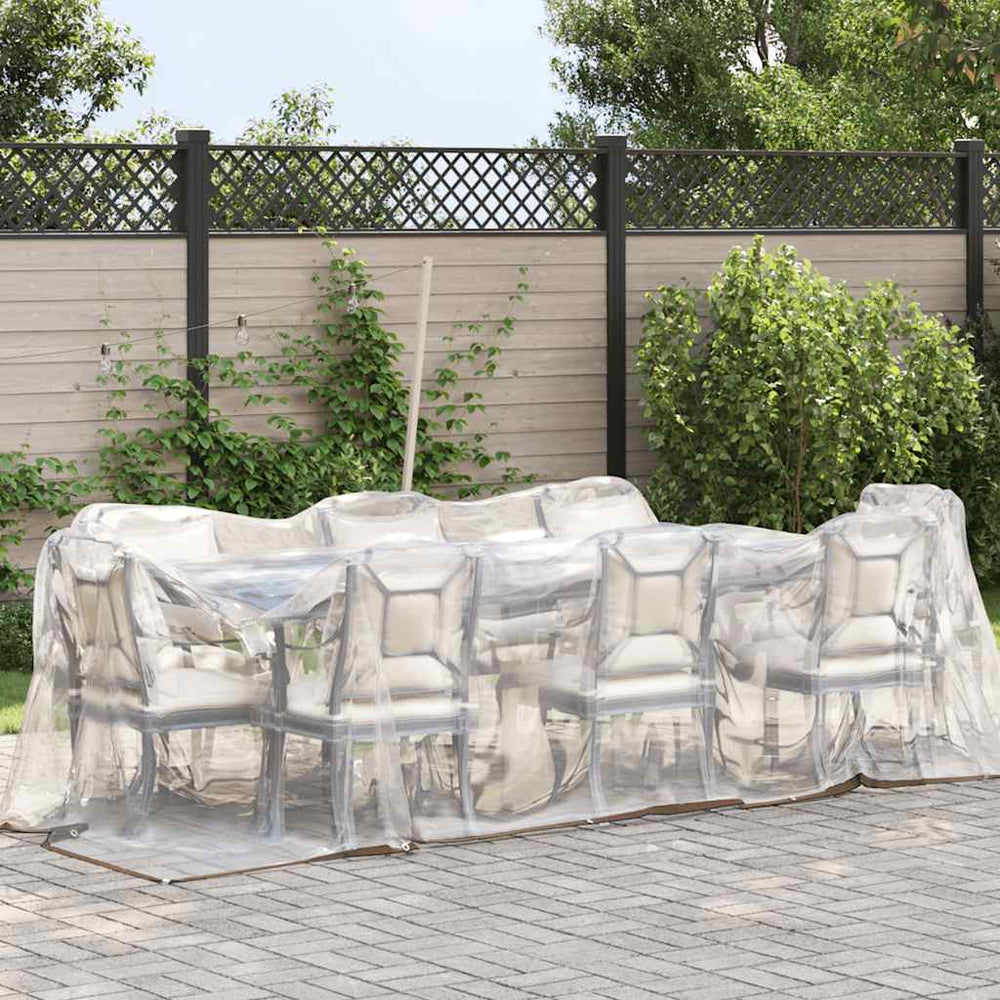 Vidaxl transparentes Planen mit Segelringen 2x6 m Polyethylen
