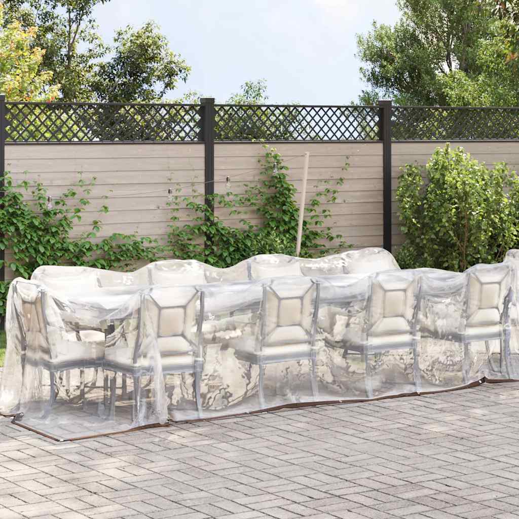 Vidaxl transparent tarpaulin with eyelets 4x5 m polyethylene