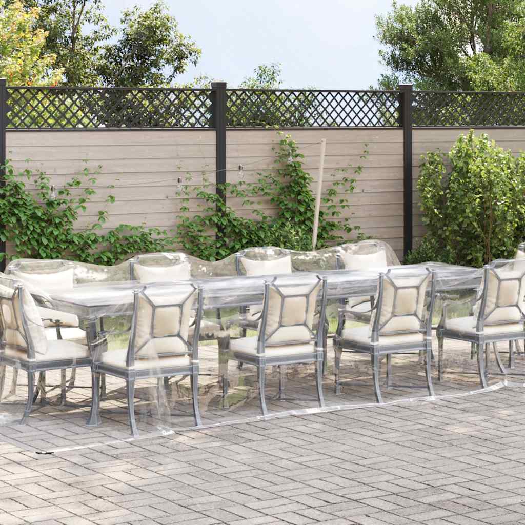 Vidaxx transparent tarpaulin with grommets 3x6 m PVC