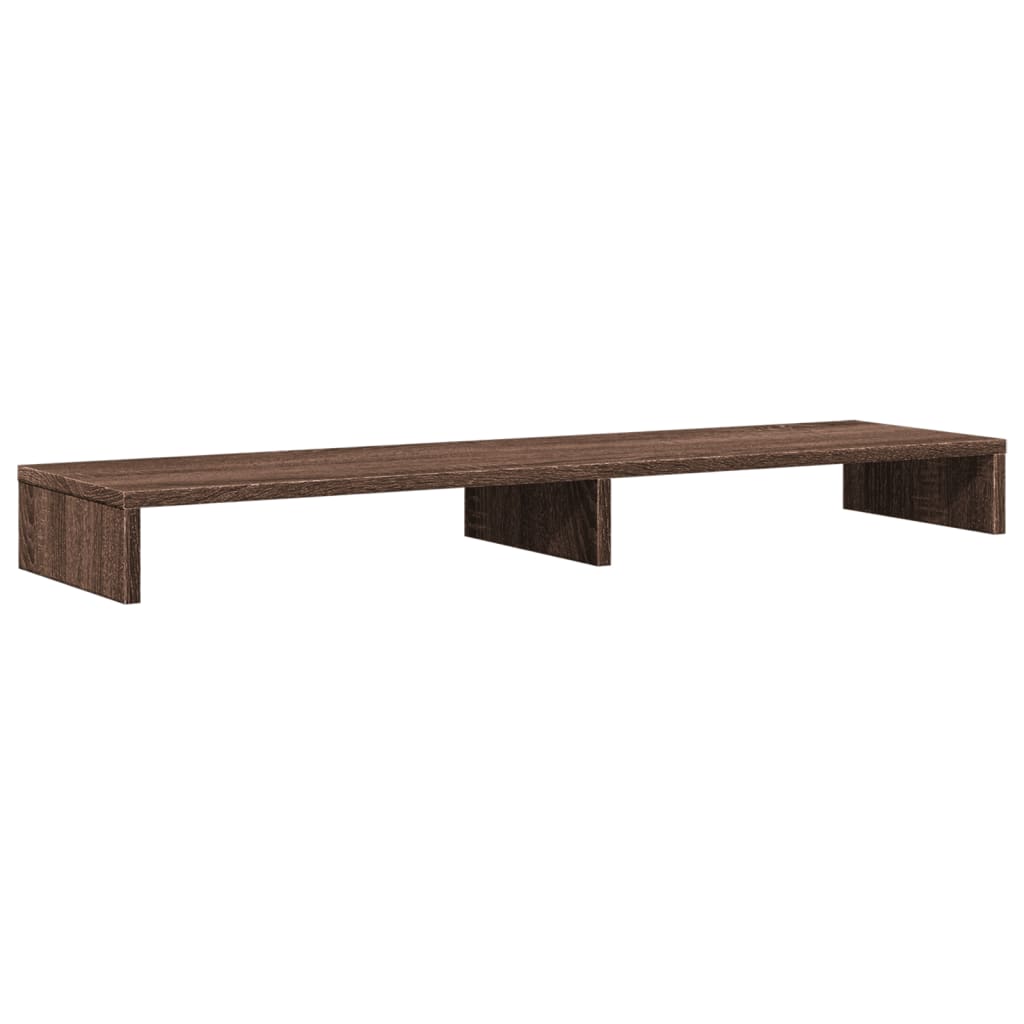 Vidaxxl monitor stand 100x27x10 cm engineered wood brown oak