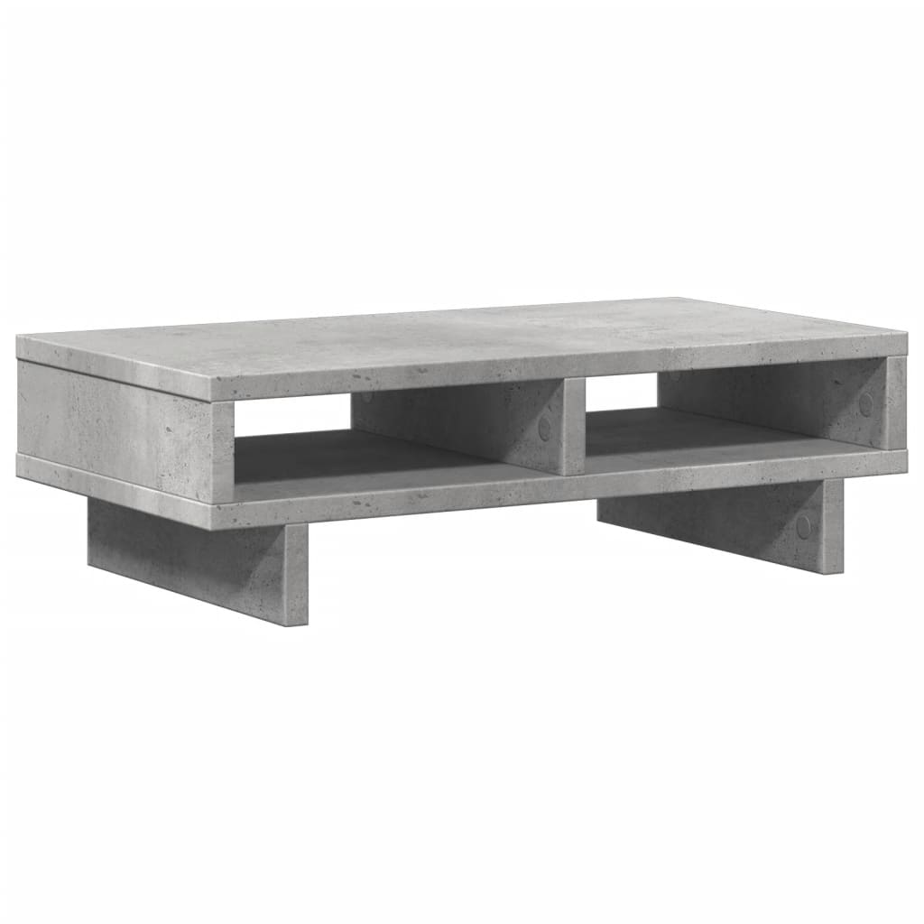 Vidaxxl support pour écran 50x27x15 cm bois d'ingénierie béton gris
