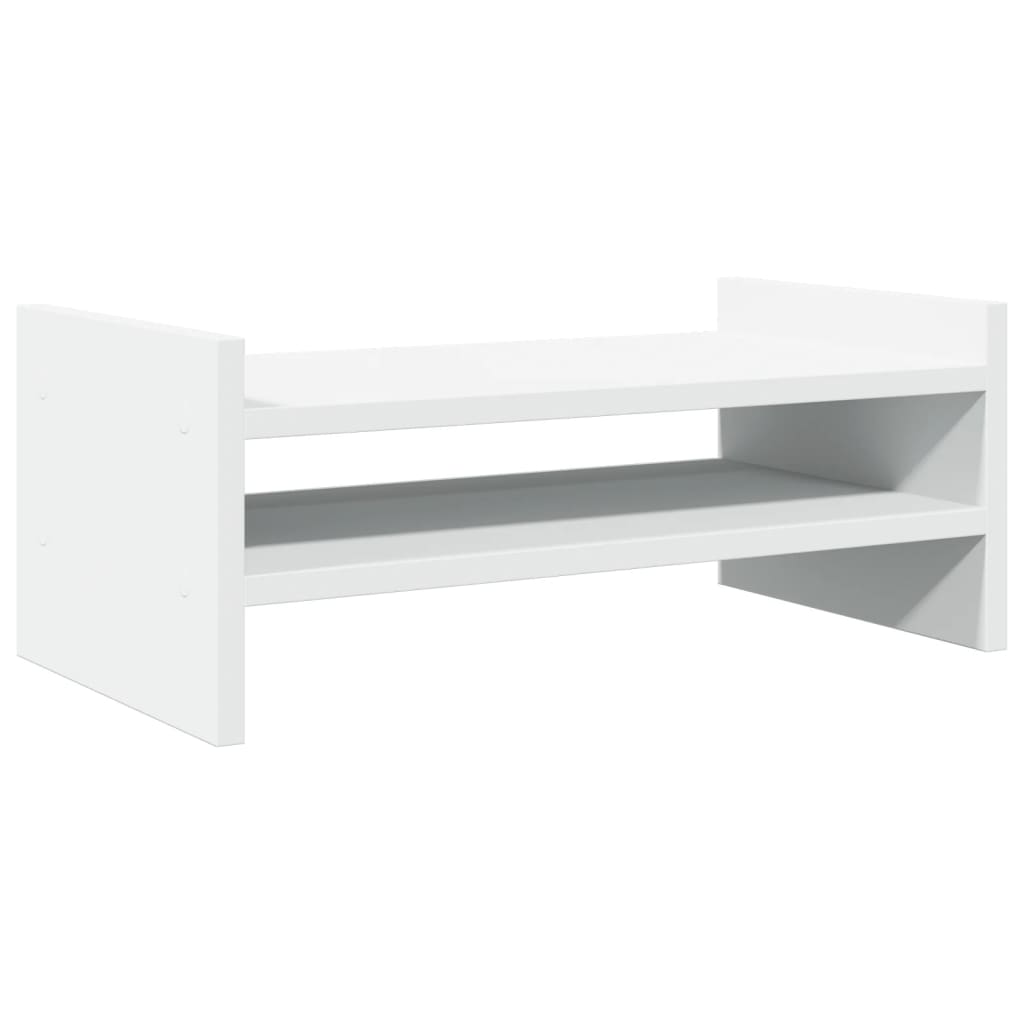 VidaXL support pour moniteur 50x27x20 cm bois d'ingénierie blanc