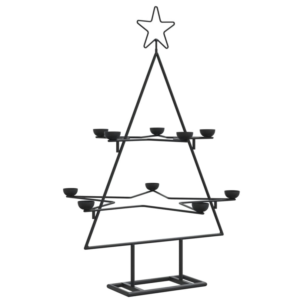 Vidaxl juledekorasjon juletre 75 cm metall svart