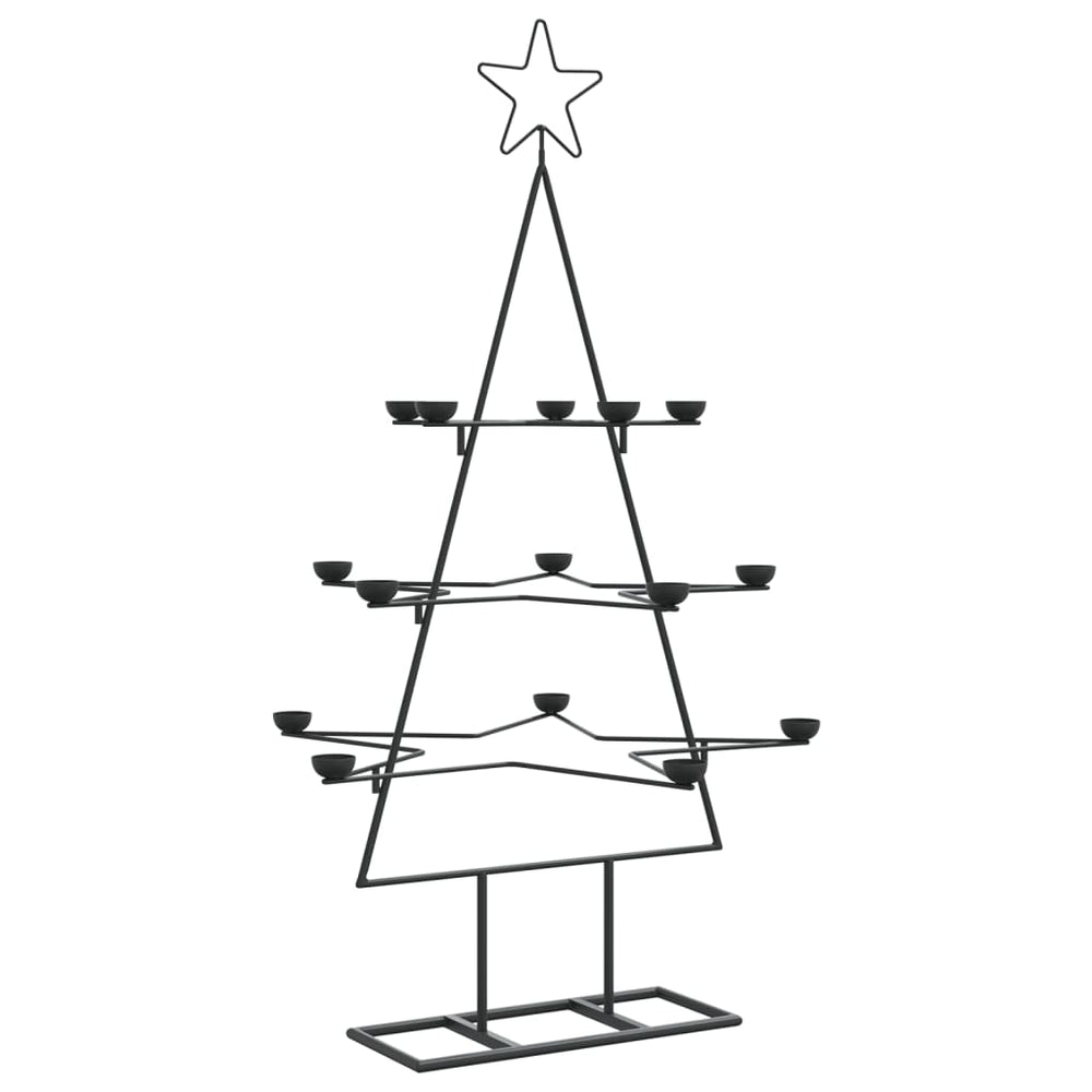 Vidaxl juledekoration juletræ 105 cm metal sort