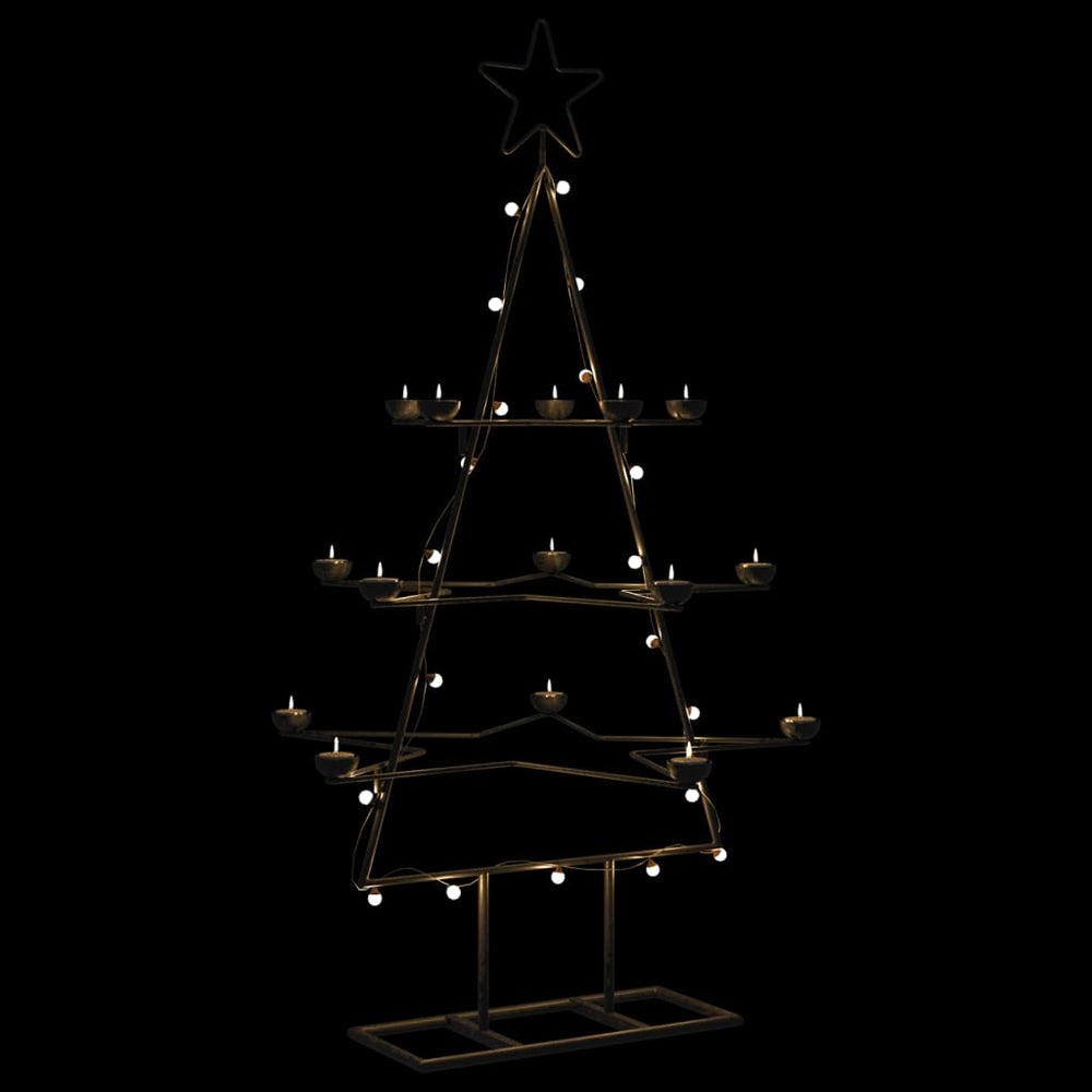 Vidaxl juledekoration juletræ 105 cm metal sort