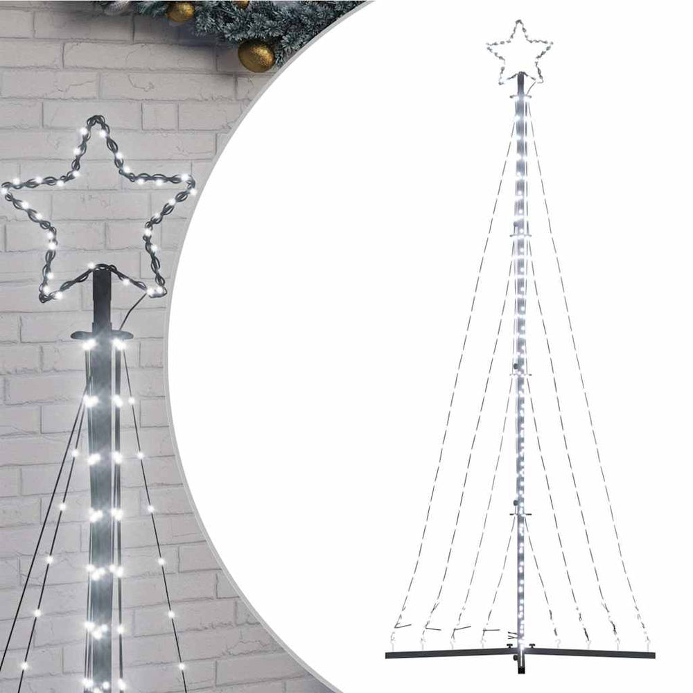 Vidaxl Christmas Tree Lighting 447 Cold -White LEDS 250 cm