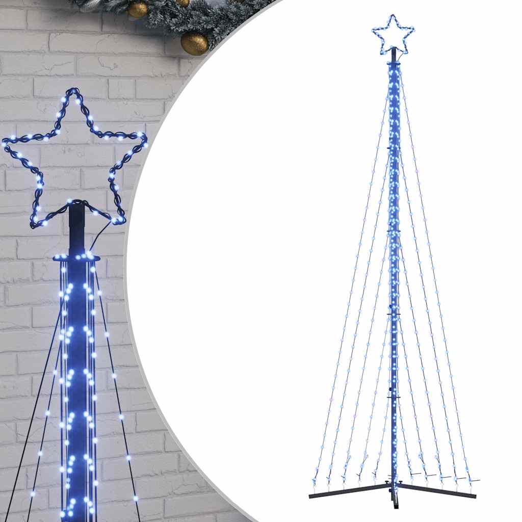 Vidaxxl Sapin de Noël LED 495 LED 300,5 cm bleu