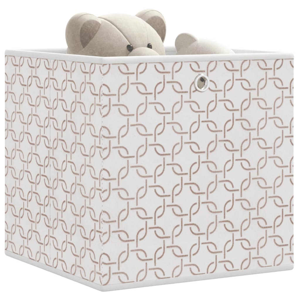 Vidaxx boîtes de rangement 10 pcs pliables 32x32x32 cm tissu non tissé crème