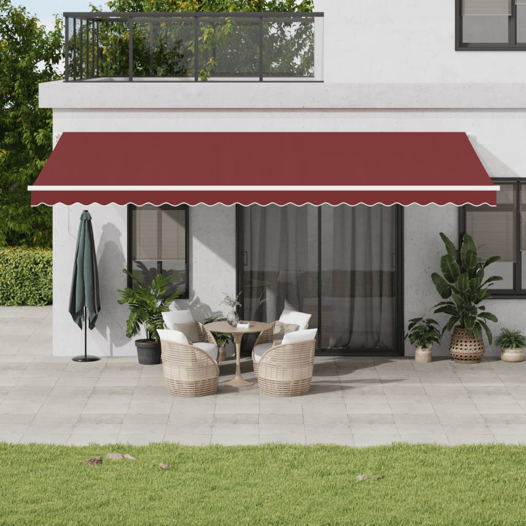 VidaXL Tenda avtomatsko raztegljiva 600x300 cm bordo rdeča