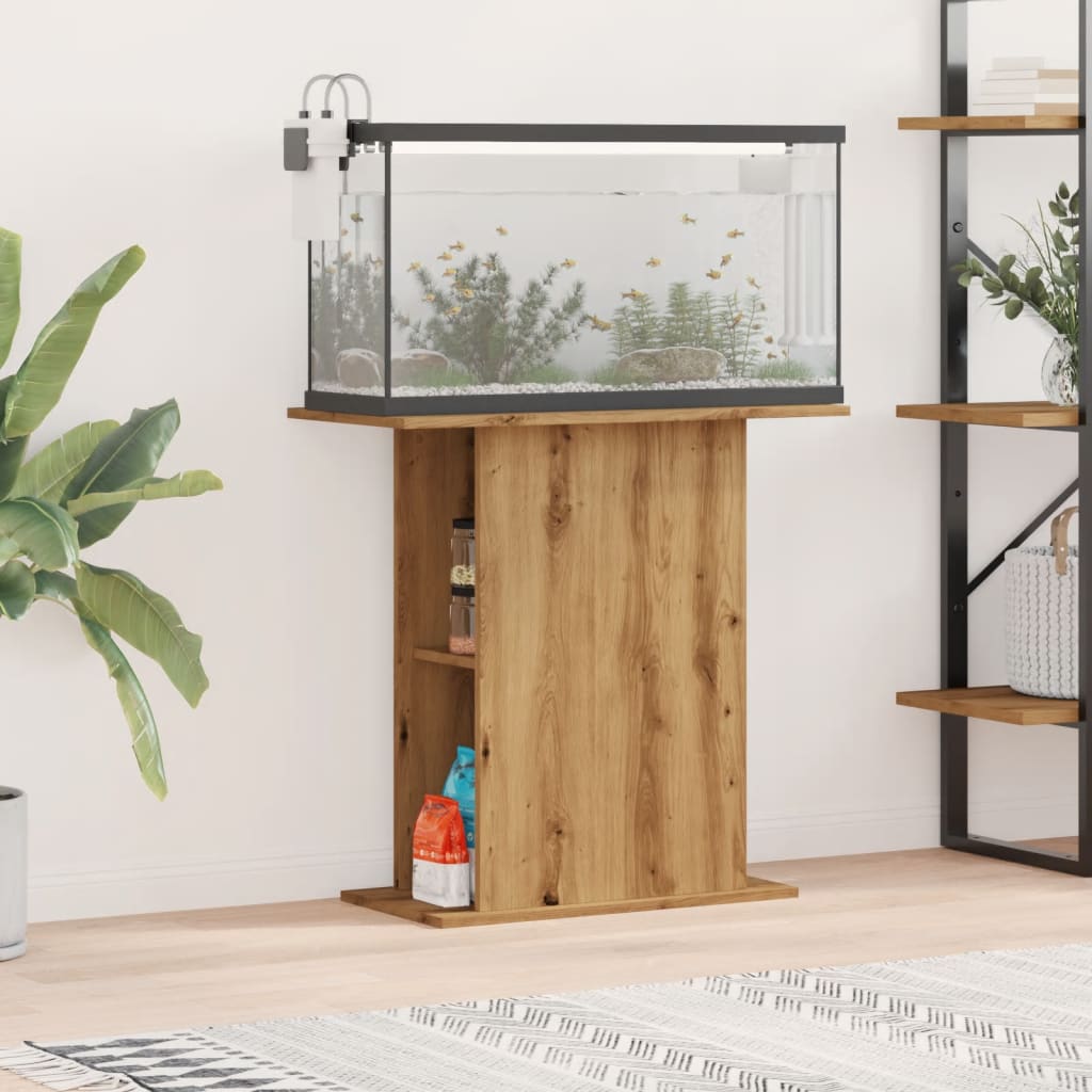 Vidaxx aquarium stand 36x75x72.5 cm crafted wood, artisanal oak