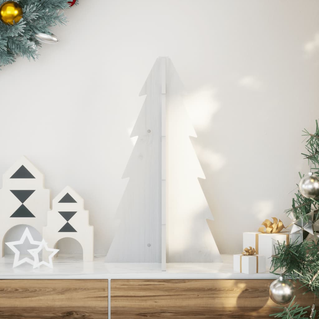 Vidaxl Christmas decoration Christmas tree 69.5 cm solid pine wood white