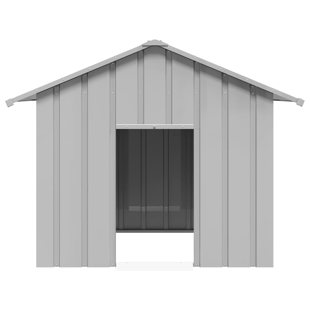 Casinha de cachorro Vidaxxl com telhado 131x101x102 cm aço galvanizado