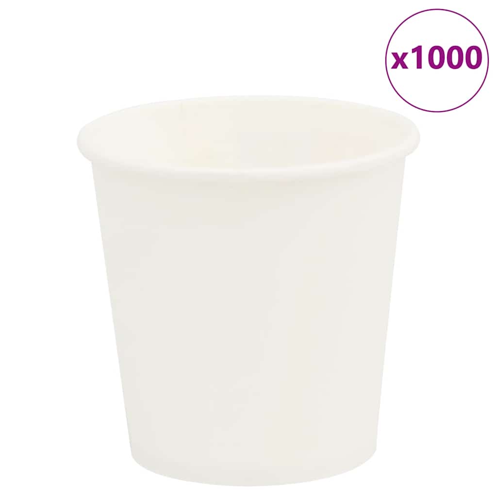Vidaxl Papier Kaffeetassen 1000 St 4oz 100 ml Weiß