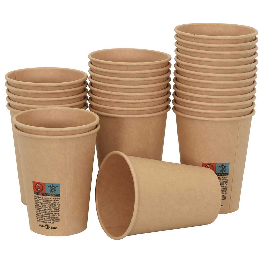VidaXL paper coffee cups 1000 pcs 12oz 300 ml brown