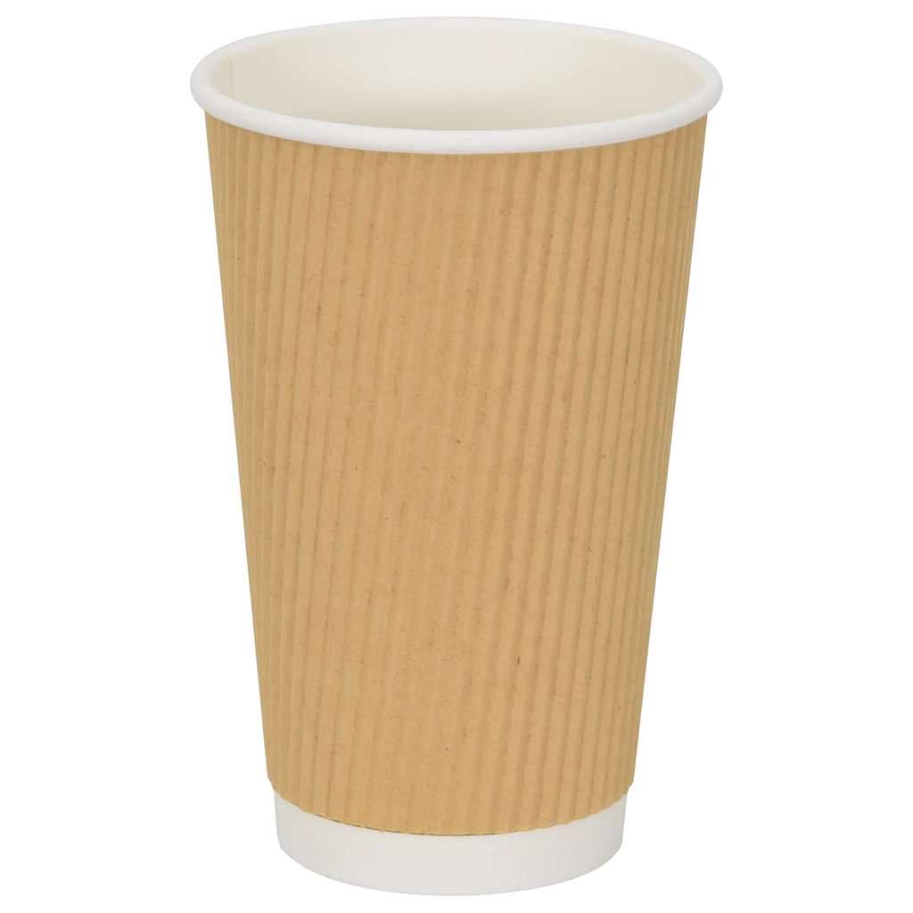 VidaXL paper coffee cups 500 pcs 16oz 400 ml brown