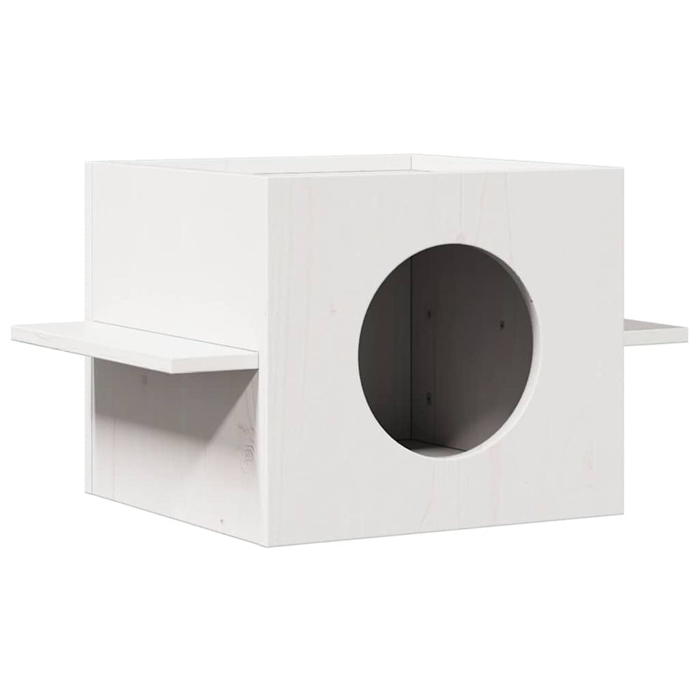 Vidaxl Kattenhuis 51x35x30 cm Pino solido bianco