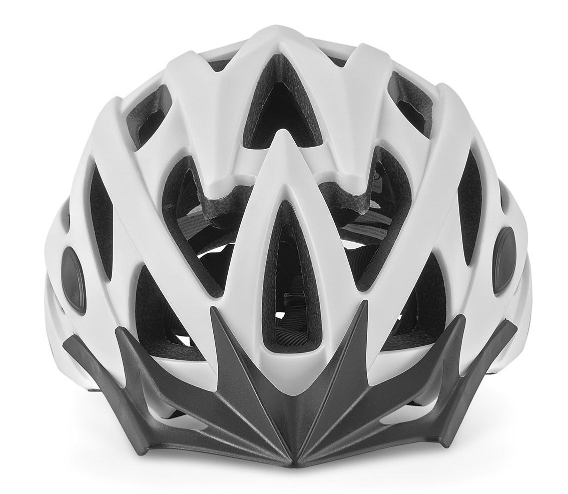 Polisport-Zweig-Fahrradhelm L 58-61 cm weißer Mattkohlenstoff