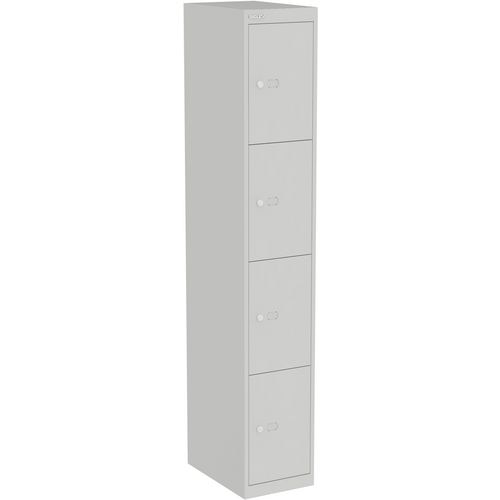 Locker 4 compartimenten bisley clk184 30,5x45,7x180,2cm lichtgrijs