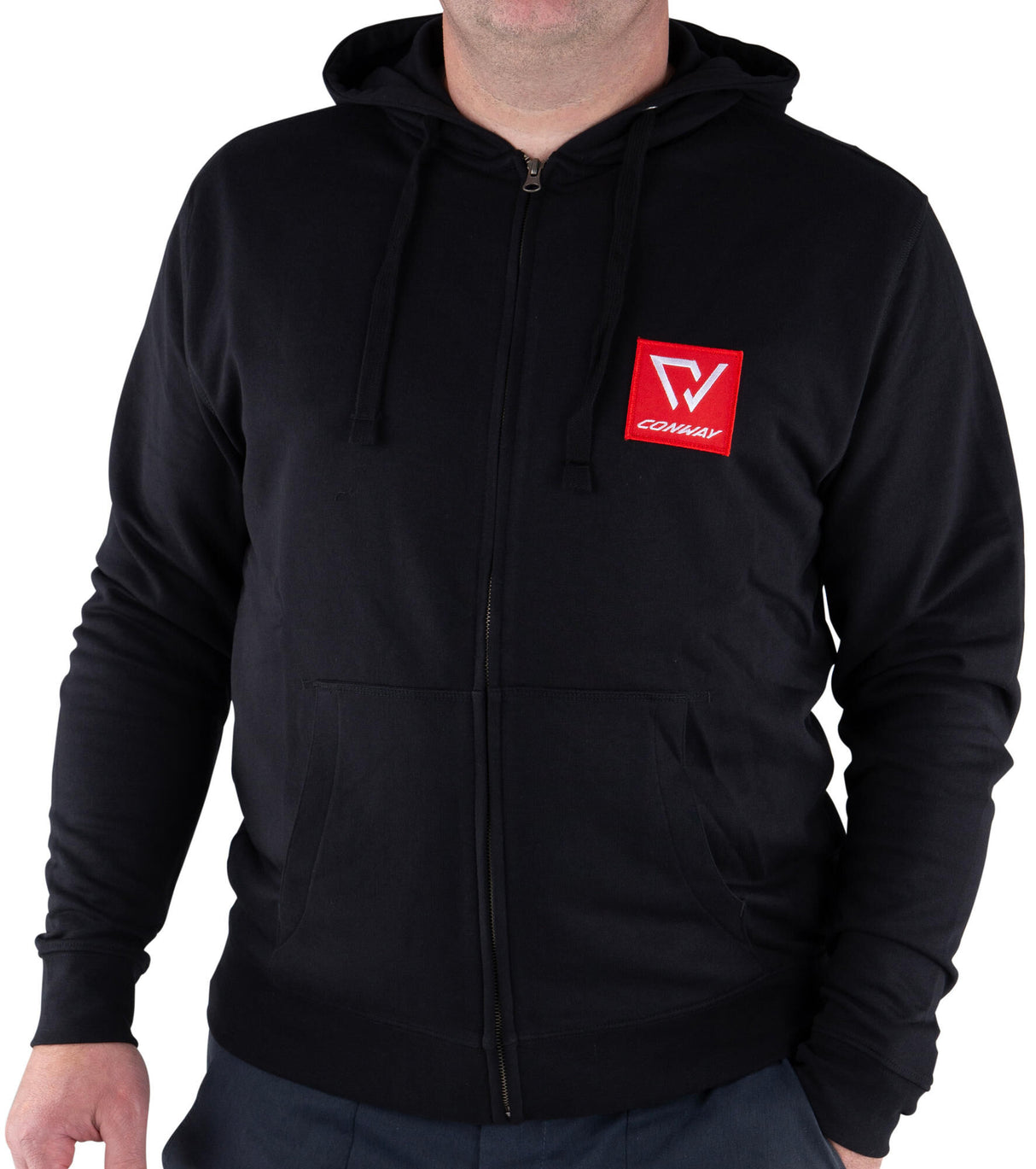 Conway sweater jacket with a hood logo hoodie logo size s black