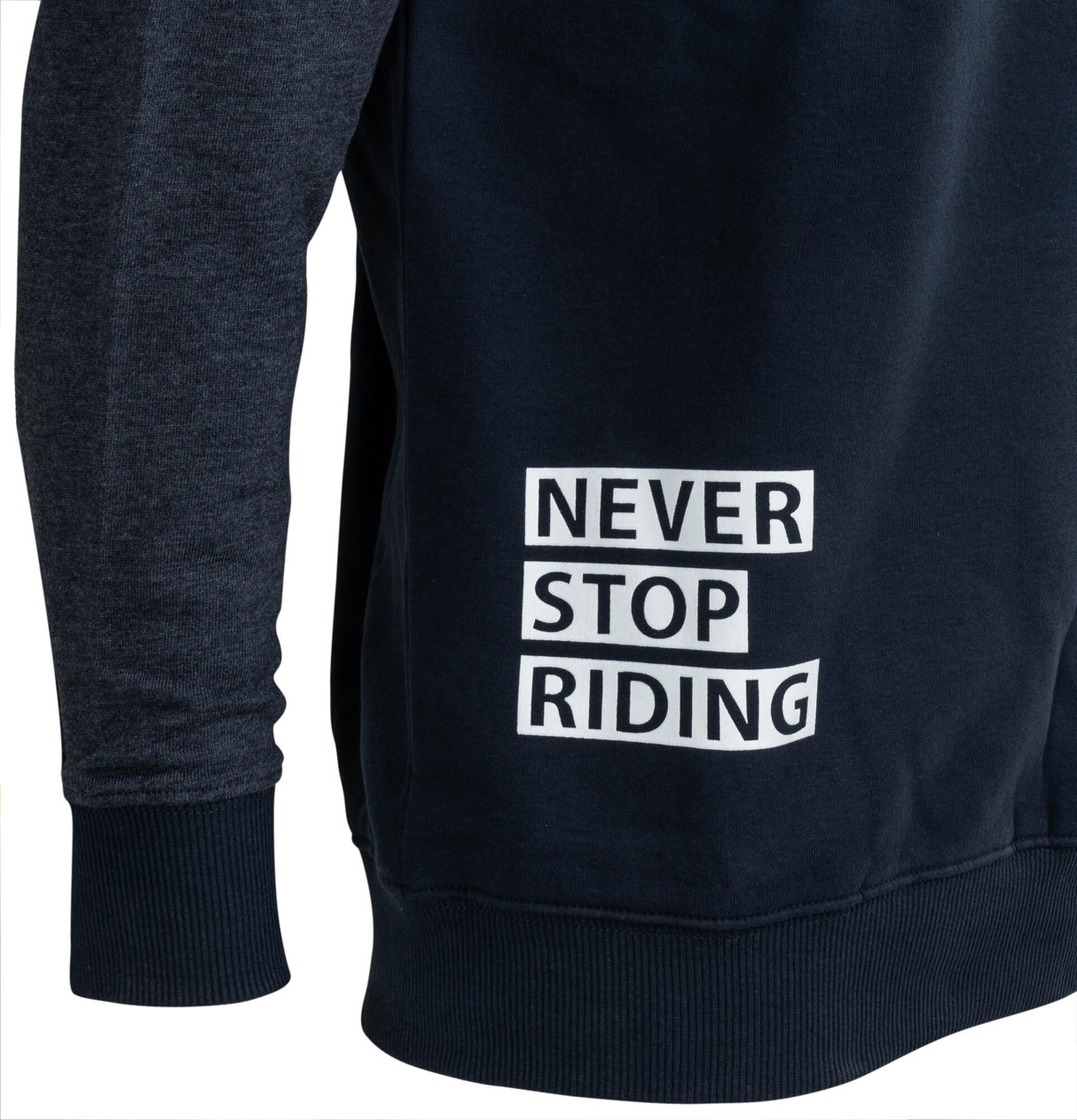 Contec sweatshirt with long sleeves never stop riding ct sweatshirt never stop riding size xl blue gray