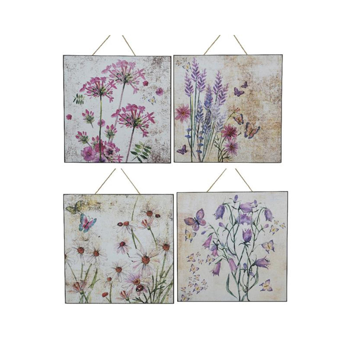 Decoris schilderij met afbeelding bloem 24 cm